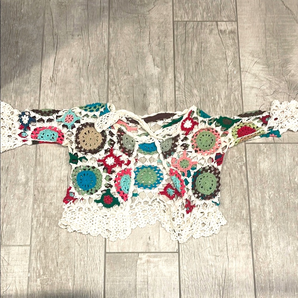 Colorful Crochet Cardigan